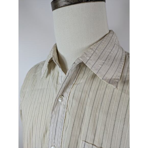 Counter Intelligence Men's L Shirt Button Up Long Sleeve Graphic Urban White Top - Picture 5 of 13